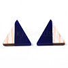 Opaque Resin & Wood Cabochons CRES-N028-001A-B01-2
