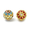 Brass Enamel Beads KK-Q080-01A-2