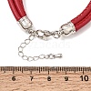 Microfiber Leather Multi-strand Cord Bracelets Makings FB-CBA983F-01P-11-3