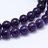 Natural Amethyst Round Bead Strands G-M212-10mm-01C-1