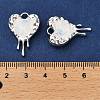 Rack Plating Alloy Rhinestone Pendants PALLOY-D028-08A-S-RS-4