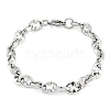 304 Stainless Steel Oval Link Chain Bracelets for Women Men BJEW-F488-48A-P-4