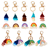 DIY Rainbow Tassel Keychain Making Kit DIY-TA0004-96-10