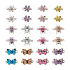 Boutigem 24Pcs 12 Styles Alloy Enamel Connector Charms FIND-BG0001-03-2