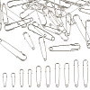 85Pcs 5 Styles Iron Kilt Pins IFIN-TADJ0001-01-1