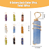 SUPERFINDINGS 18Pcs 9 Styles Natural Gemstone Pendants FIND-FH0006-44-2