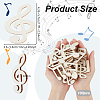 100Pcs Musical Note Unfinished Wood Cutouts WOOD-WH0025-95-2