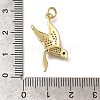 Brass Micro Pave Clear Cubic Zirconia Enamel Pendants KK-M297-02G-3