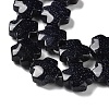 Synthetic Blue Goldstone Beads Strands G-K357-C09-01-4