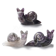 Natural Amethyst Carved Healing Snail Figurines G-K342-02A