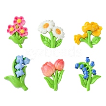 12Pcs 6 Styles Opaque Resin Decoden Cabochons RESI-FS0001-68