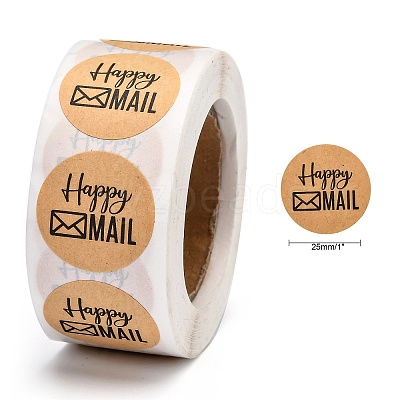 Self-Adhesive Kraft Paper Gift Tag Stickers LS-DIY-G013-A18-1