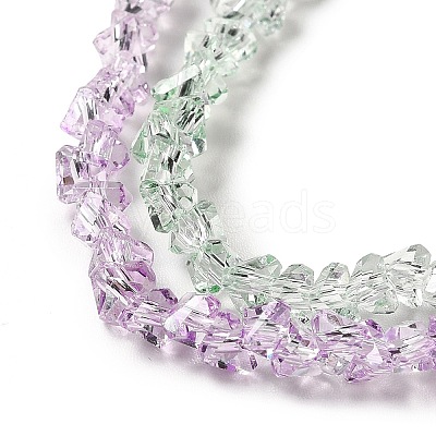 Transparent Glass Bead Strands GLAA-H023-02E-1
