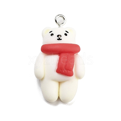 Christmas Theme Opaque Resin Pendants RESI-F054-B10-1