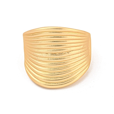 Matte Gold Alloy Adjustable Rings for Women LS-RJEW-K260-07C-1