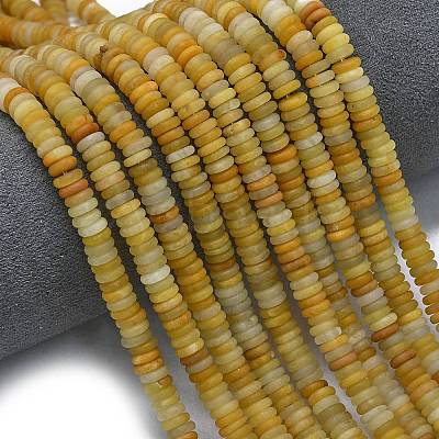 Frosted Natural Topaz Jade Beads Strands G-K389-C13-01-1
