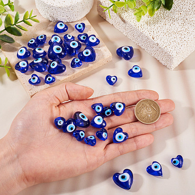 60Pcs Handmade Lampwork Beads LAMP-PJ0001-05-1