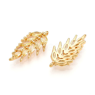 Brass Micro Pave Cubic Zirconia Pendants KK-N261-95A-G-1