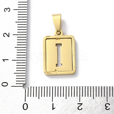 304 Stainless Steel Alphabet Pendants STAS-S152-01G-I-1
