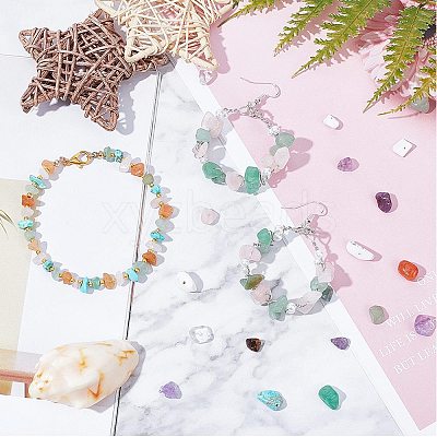 Natural & Synthetic Mixed Gemstone Chip Beads G-AR0001-17-1