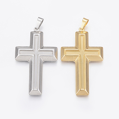 304 Stainless Steel Big Pendants STAS-I077-06-1
