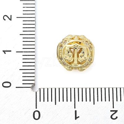 Brass Micro Pave Cubic Zirconia Beads KK-Z095-04G-07-1