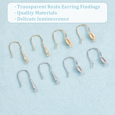 8 Pairs 4 Style Brass Earring Hooks KK-AR0002-73-1