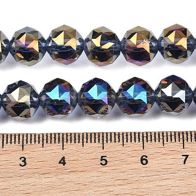 Transparent Electroplate Glass Beads Strands EGLA-N002-34C-B17-1
