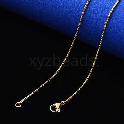 PVD Vacuum Plating 304 Stainless Steel Boston Link Chain Necklace NJEW-S420-005C-G-1