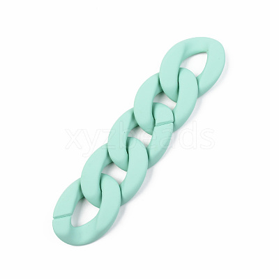 Opaque Spray Painted Acrylic Linking Rings LS-OACR-T024-01-I09-1