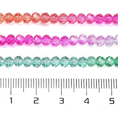 Transparent Painted Glass Beads Strands X1-DGLA-A034-T3mm-A03-1