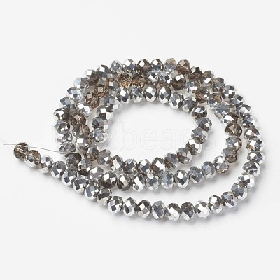 Electroplate Transparent Glass Beads Strands EGLA-A034-T6mm-M13-1