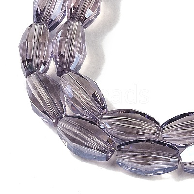 Electroplate Glass Beads Strands GLAA-Q101-03A-PL01-1
