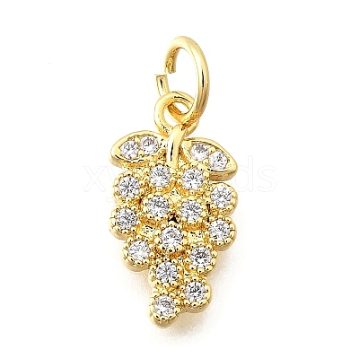 Brass Micro Pave Cubic Zirconia Pendants KK-F896-03D-G-1