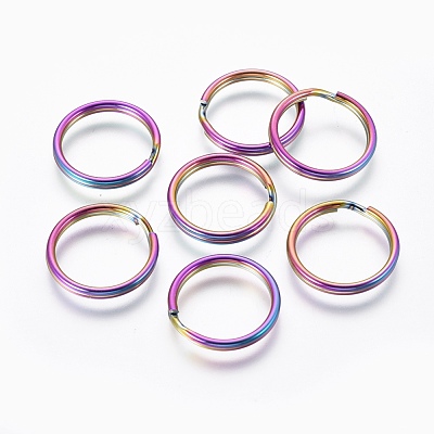 Ion Plating(IP) 304 Stainless Steel Split Key Rings STAS-G201-08A-M-1