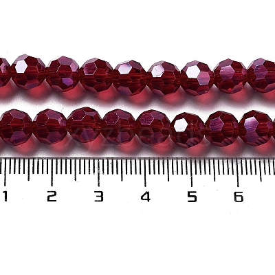 Electroplate Transparent Glass Beads Strands LS-EGLA-A035-T8mm-A02-1