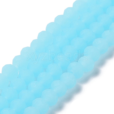 Imitation Jade Solid Color Glass Beads Strands EGLA-A034-J10mm-MD04-1