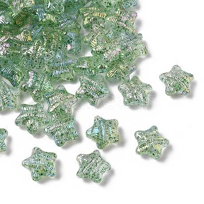 UV Plating Transparent Acrylic Beads OACR-G051-01D-1