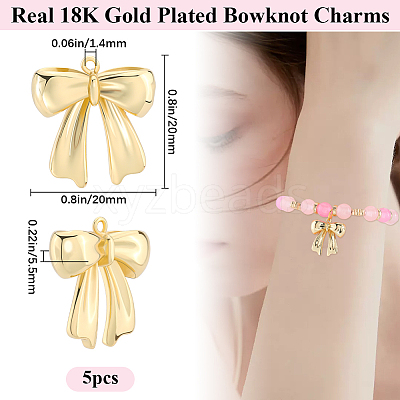 5Pcs Rack Plating Brass Pendants KK-BBC0015-10-1