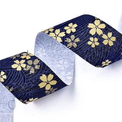 Japanese Kimono Style Floral Cotton Ribbon OCOR-I008-01B-05-1