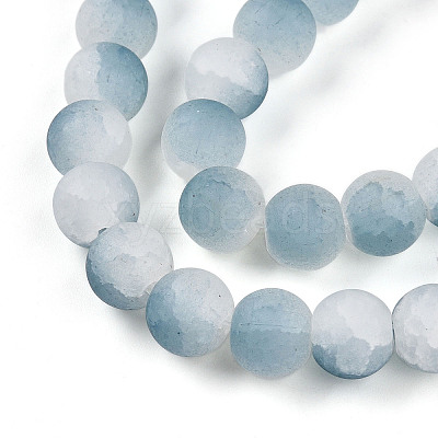 Crackle Glass Beads Strands GLAA-N009-10mm-06-1