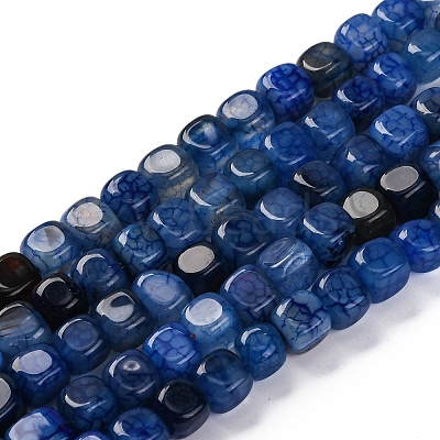 Natural Dragon Veins Agate Beads Strands G-G177-E07-01-1