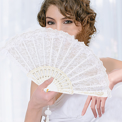 Plastic & Cloth Folding Fans AJEW-WH20020-161D-1