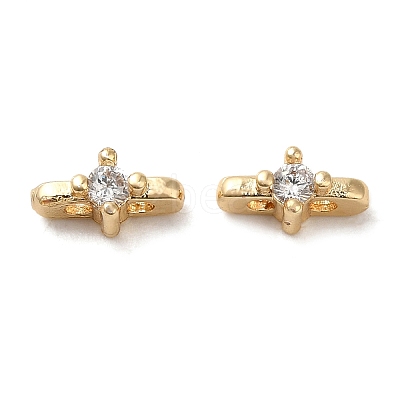 Rack Plating Brass Cubic Zirconia Multi-Strand Links KK-K376-02-1