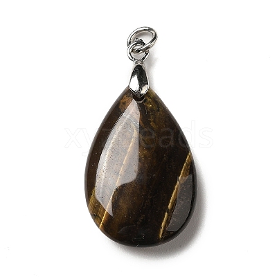 Natural Tiger Eye Pendants G-H286-04P-03-1