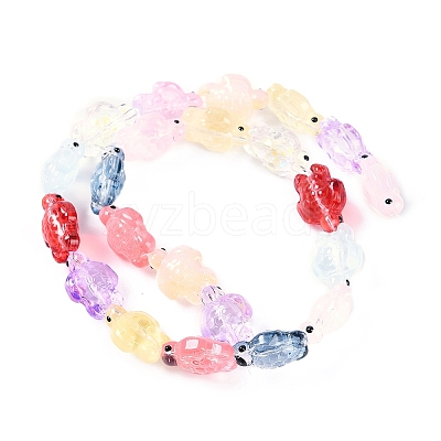 Transparent Glass Enamel Beads Strands GLAA-B021-06A-1
