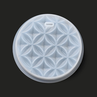 DIY Embossed Flower Pattern Pendant Silicone Molds DIY-G079-01A-1