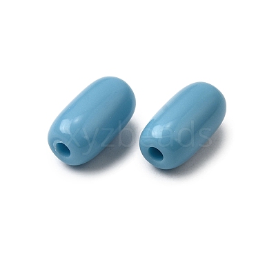 Opaque Acrylic Beads OACR-WH0055-01D-1