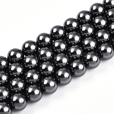 Baking Paint Pearlized Glass Pearl Bead Strands HY-N002-8mm-A02-1
