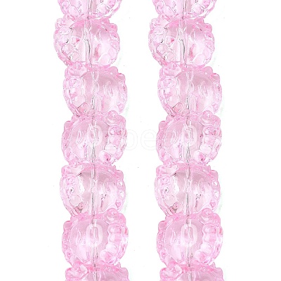 Electroplate Baking Paint Transparent Glass Beads Strands GL-CBA17FF-02J-1